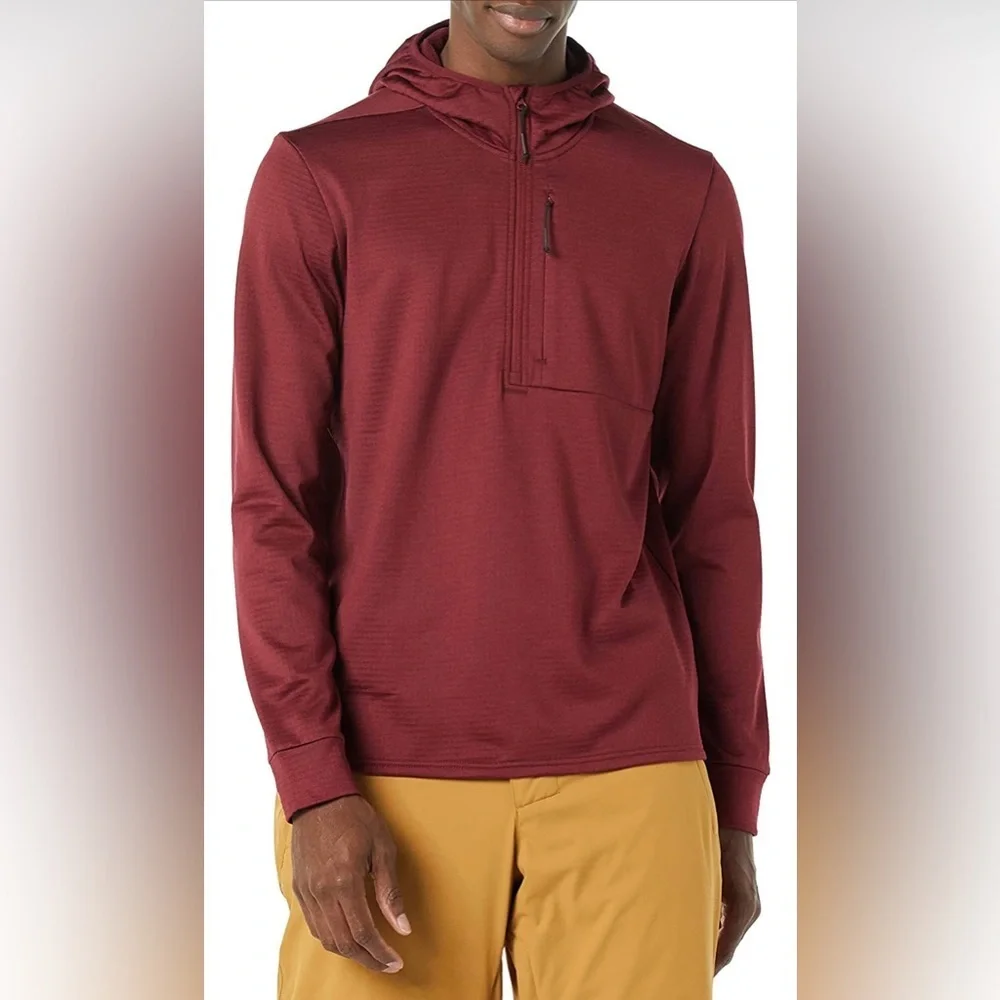 Amazon Essentials Men's Performance Ski Midlayer Full-Zip Hoodie- Large - Picture 2 of 10